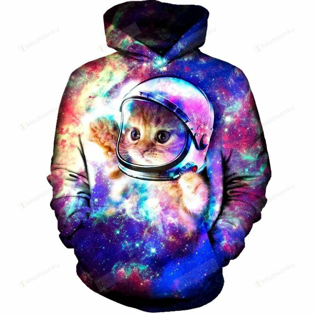 Astrokitty 3d All Over Print Hoodie