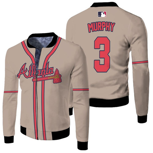 Atlanta Braves Dale Murphy 03 Mlb 2020 Grey Match Jersey Style Gift For Braves Fans Fleece Bomber Jacket