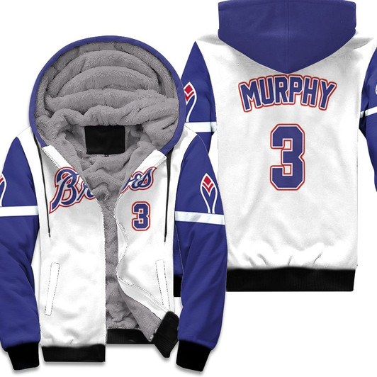 Atlanta Braves Dale Murphy 03 Mlb 2020 White And Blue Match Jersey Style Gift For Braves Fans Fleece Hoodie