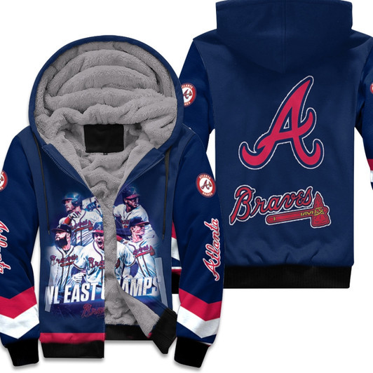 Atlanta Braves Nl East Champs The Champions Mlb Baseball Team Blue 3D Designed Allover Gift For Braves Fans Fleece Hoodie