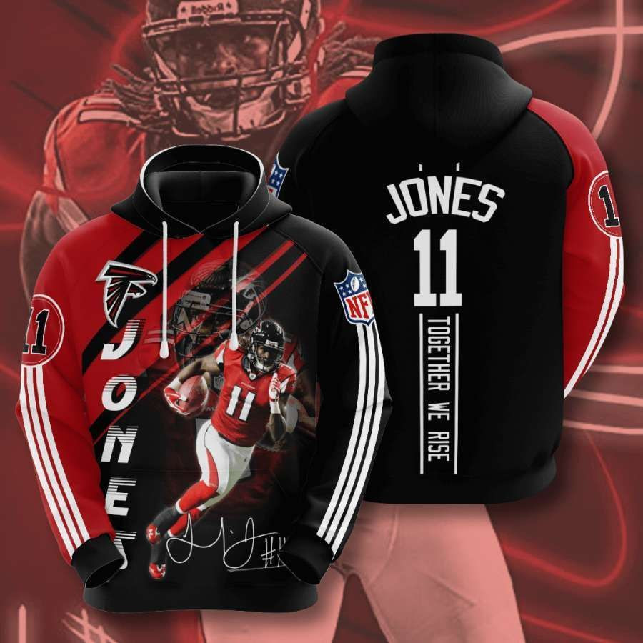 Atlanta Falcons No117 Custom Hoodie 3D All Over Print