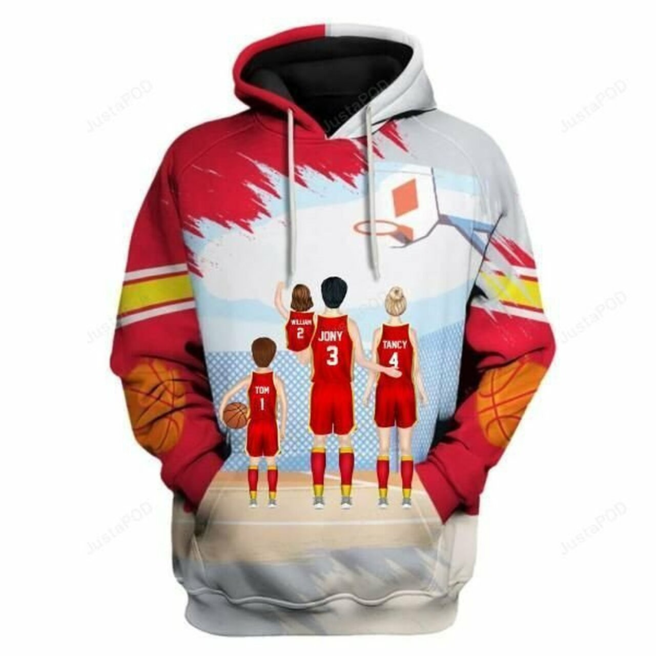 Atlanta Hawks Basketball Team Custom Name 3d All Print Hoodie