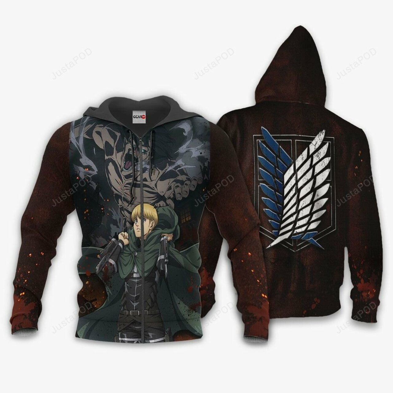 Attack On Tian Armin Arlert 3d All Over Print Hoodie