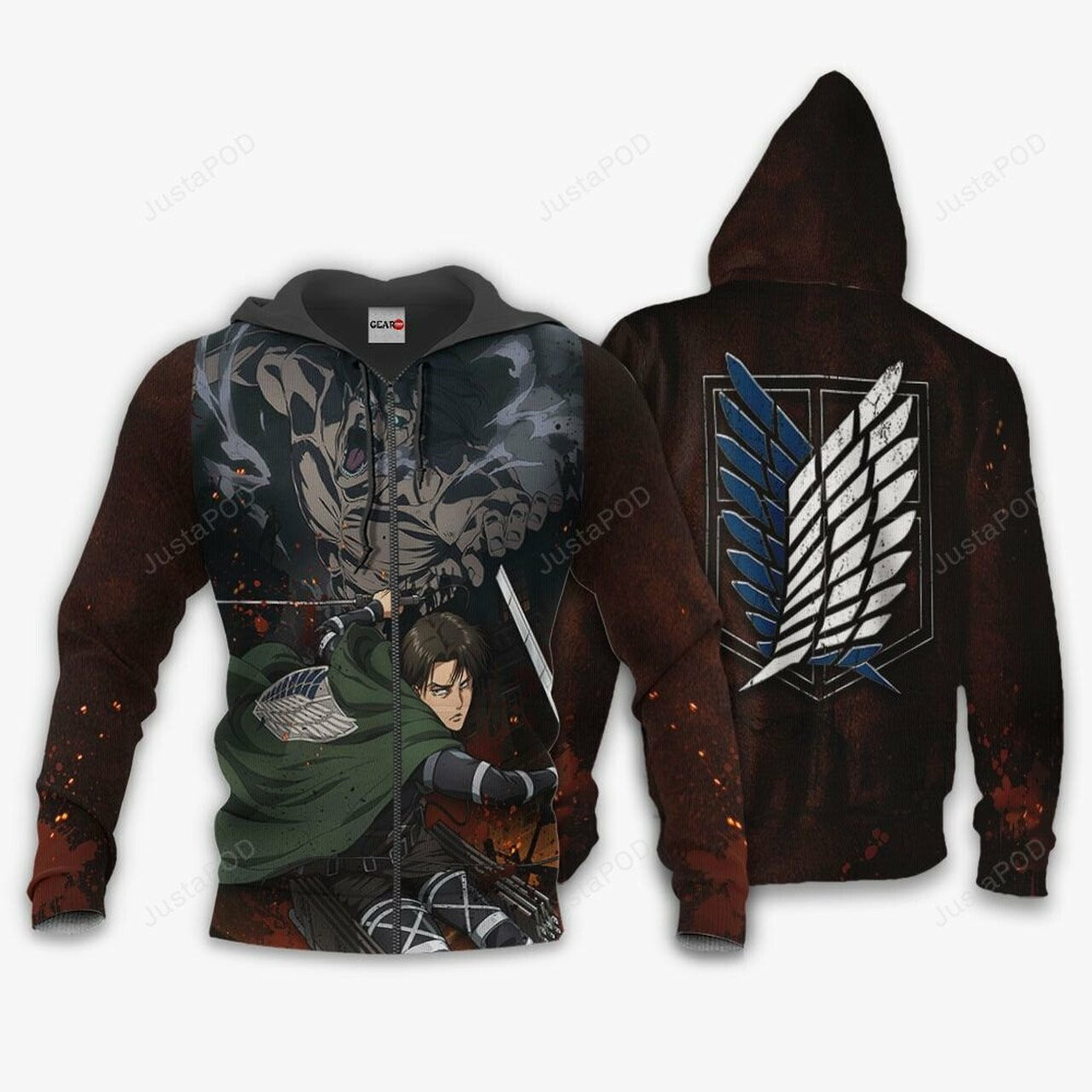 Attack On Tian Levi Arlert 3d All Over Print Hoodie