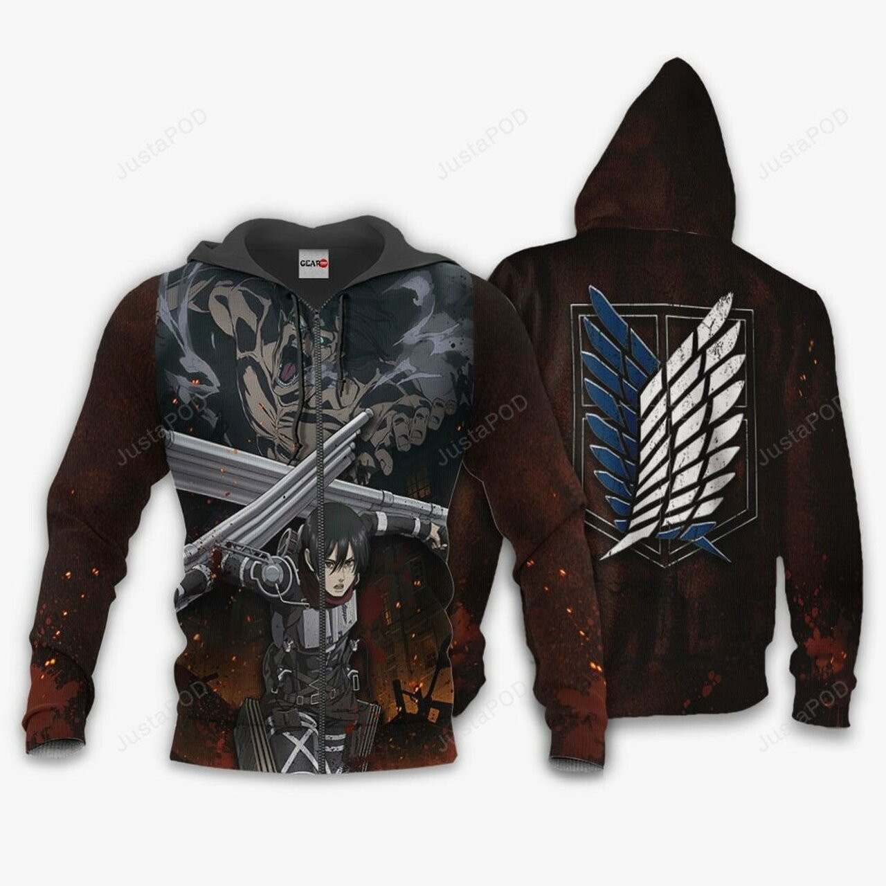 Attack On Tian Mikasa Ackerman 3d All Over Print Hoodie