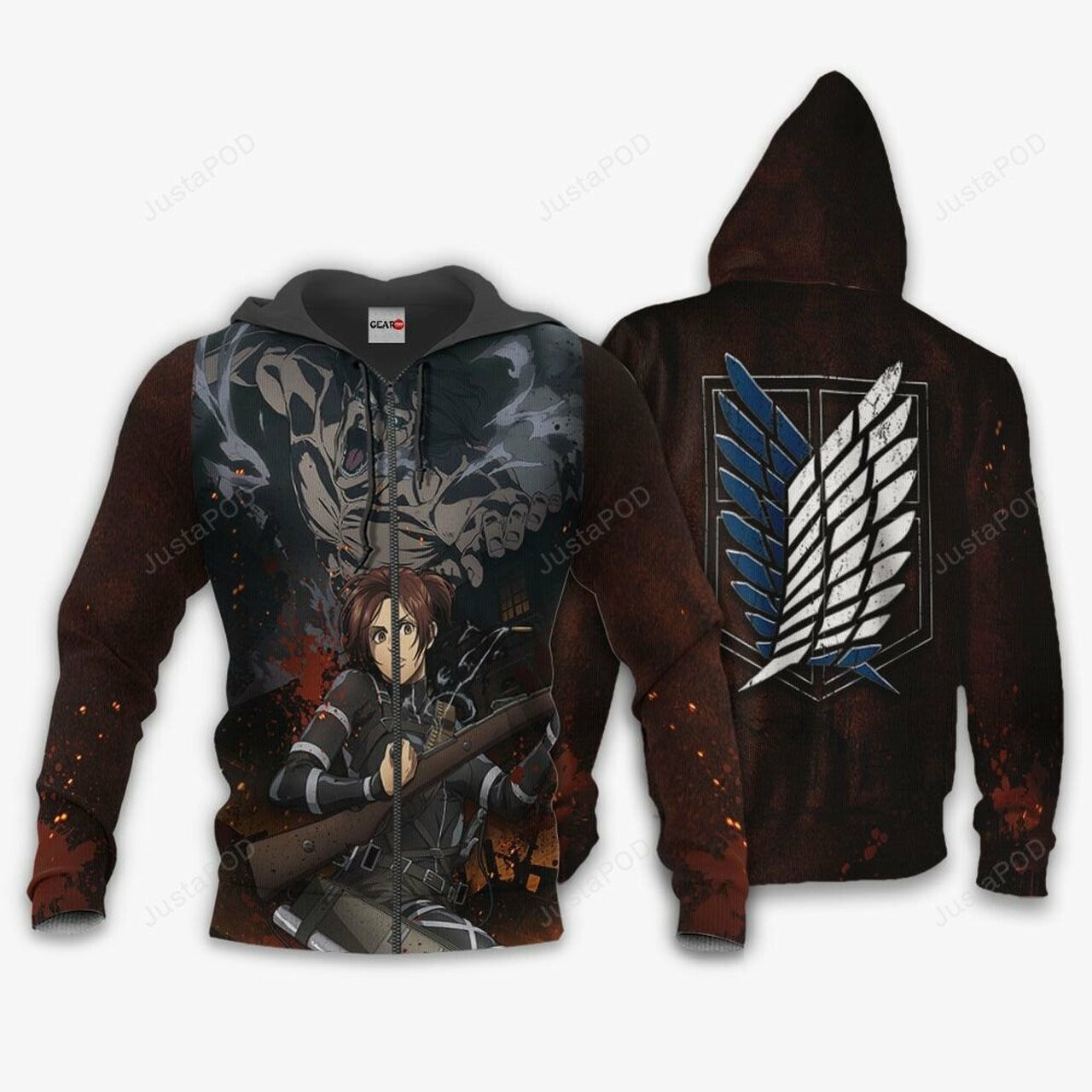 Attack On Tian Sasha Blouse 3d All Over Print Hoodie