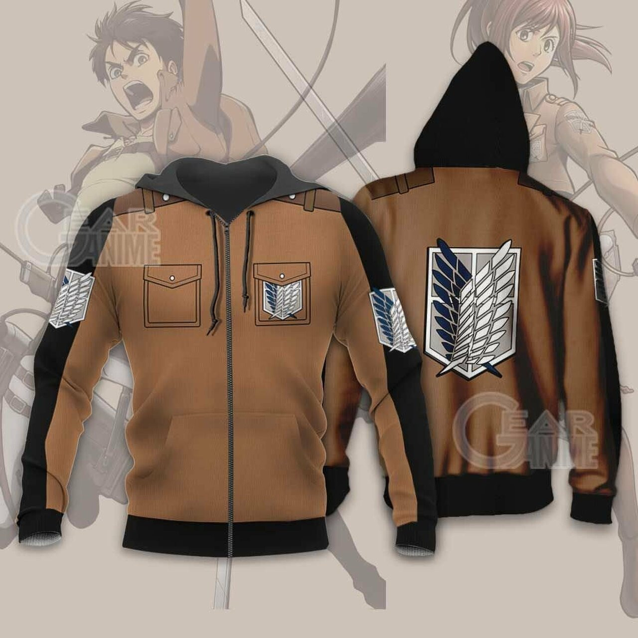 Attack On Titan 3d All Over Print Hoodie, Zip-up Hoodie