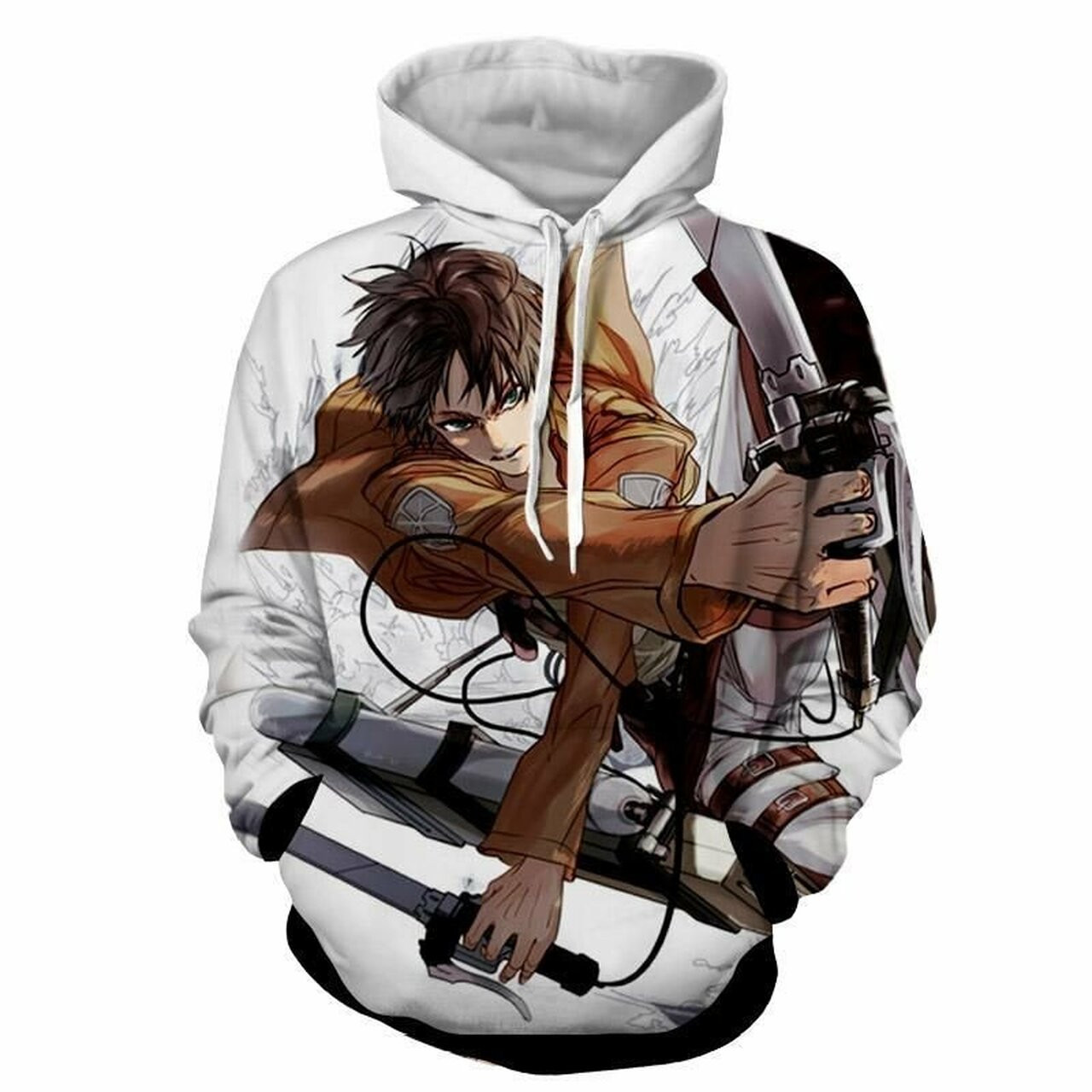 Attack On Titan Eren Yeager Training Corps 3d All Over Print Hoodie