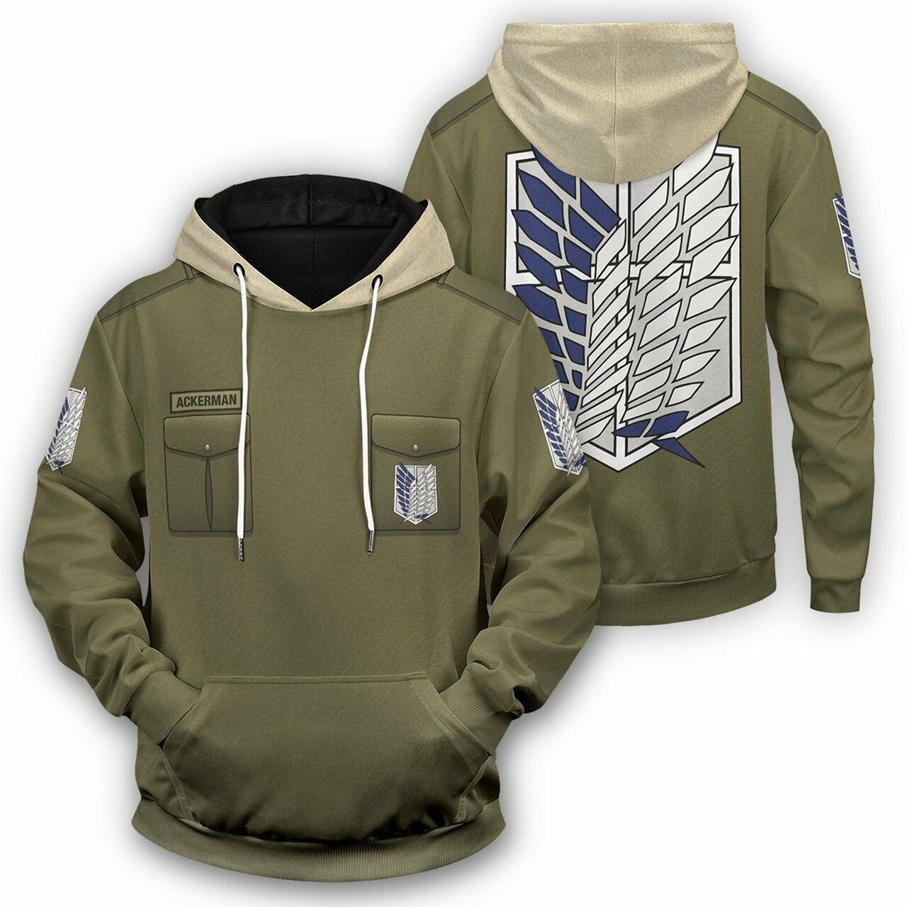 Attack On Titan New Survey Corps Uniform 3d All Over Print Hoodie