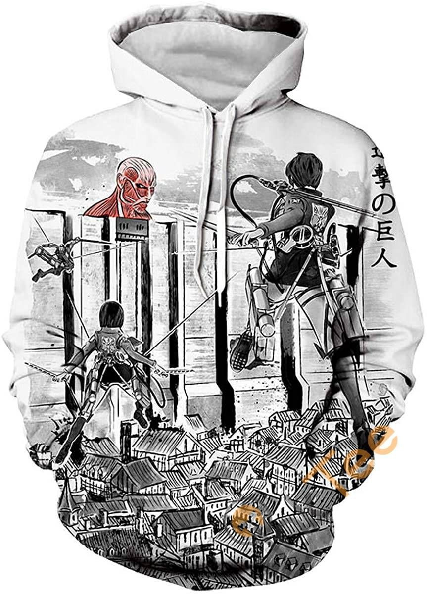 Attack On Titan Print Pullover With Front Pocket Sku44 Hoodie 3D All Over Print