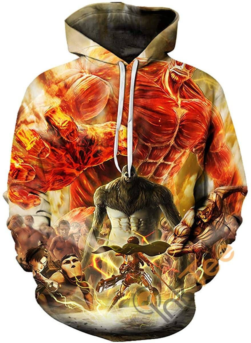 Attack On Titan Print Pullover With Front Pocket Sku45 Hoodie 3D All Over Print