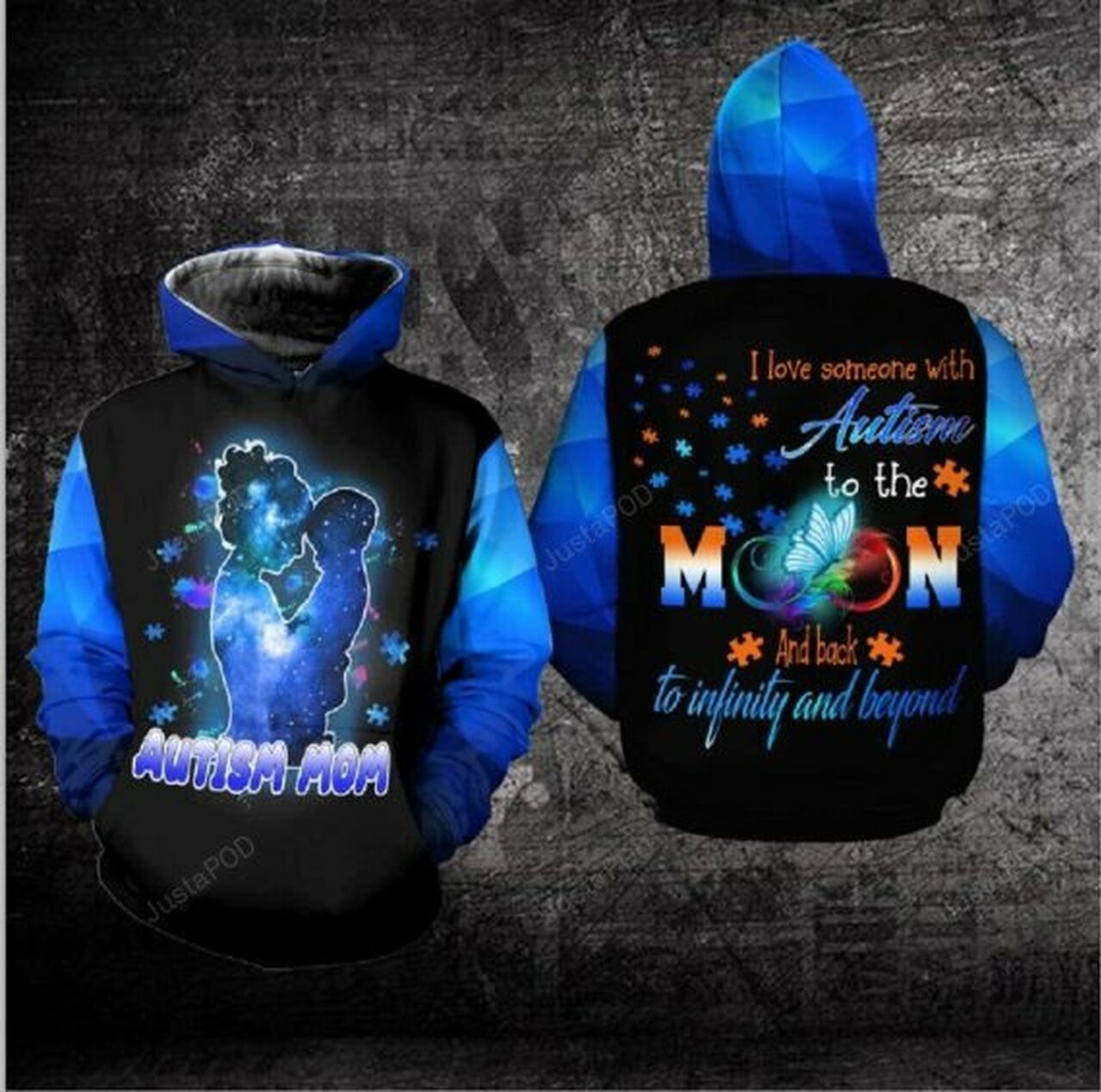 Autism Mom I Love Someone With Autism To The Moon And Back 3d All Over Print Hoodie