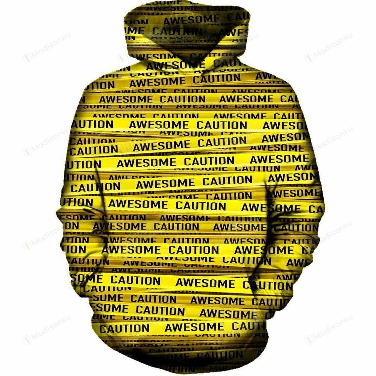 Awesome Caution 3d All Over Printed Hoodie