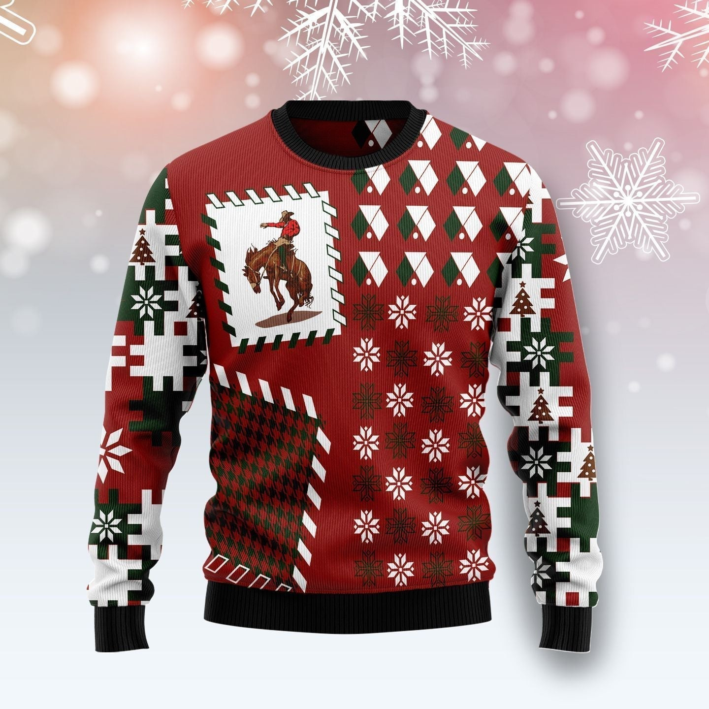 Awesome Cowboy Ugly Christmas Sweater Ugly Sweater For Men Women