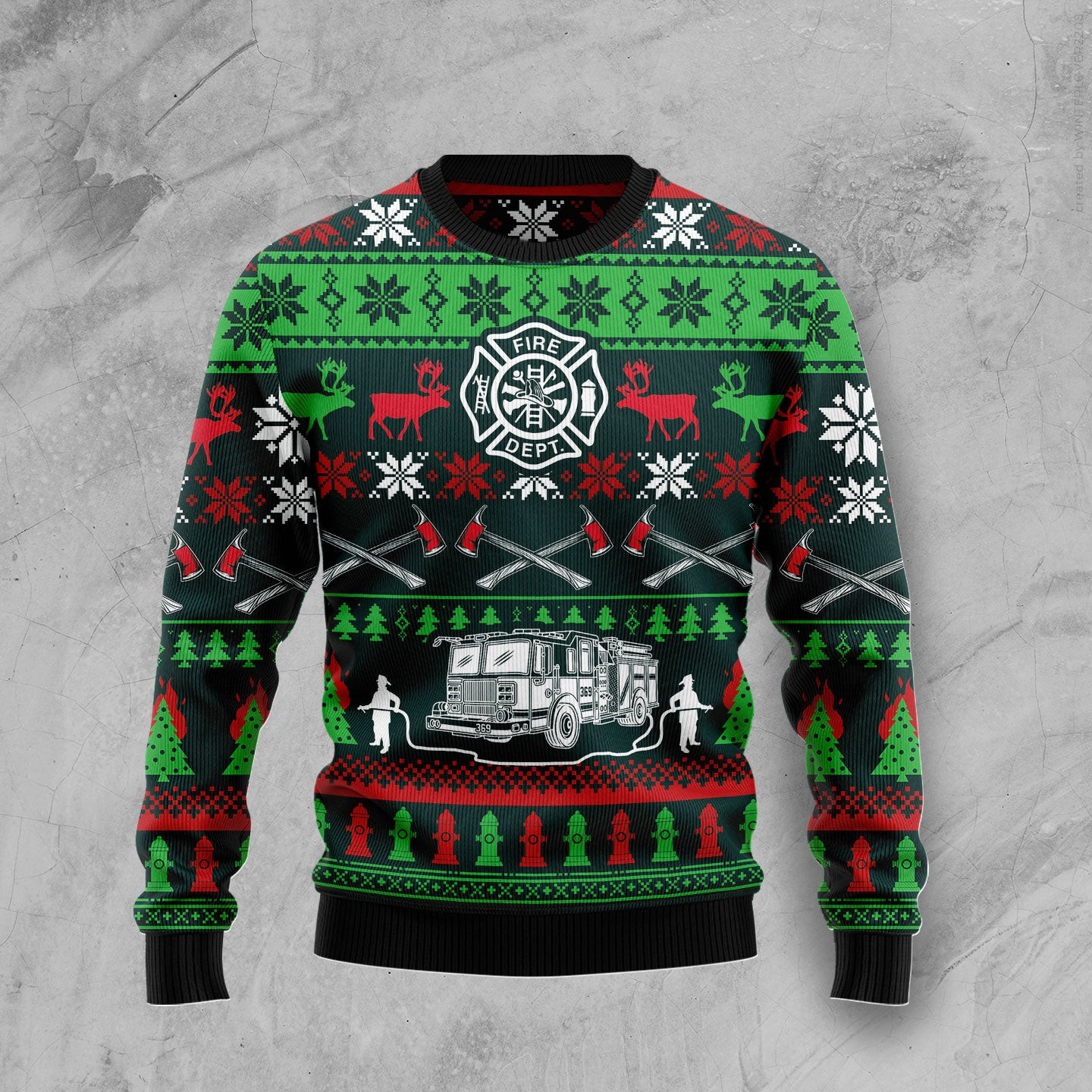 Awesome Firefighter Ugly Christmas Sweater, Ugly Sweater For Men Women, Holiday Sweater