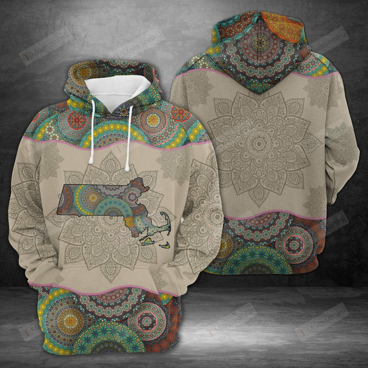 Awesome Massachusetts Mandala 3d All Over Print Hoodie