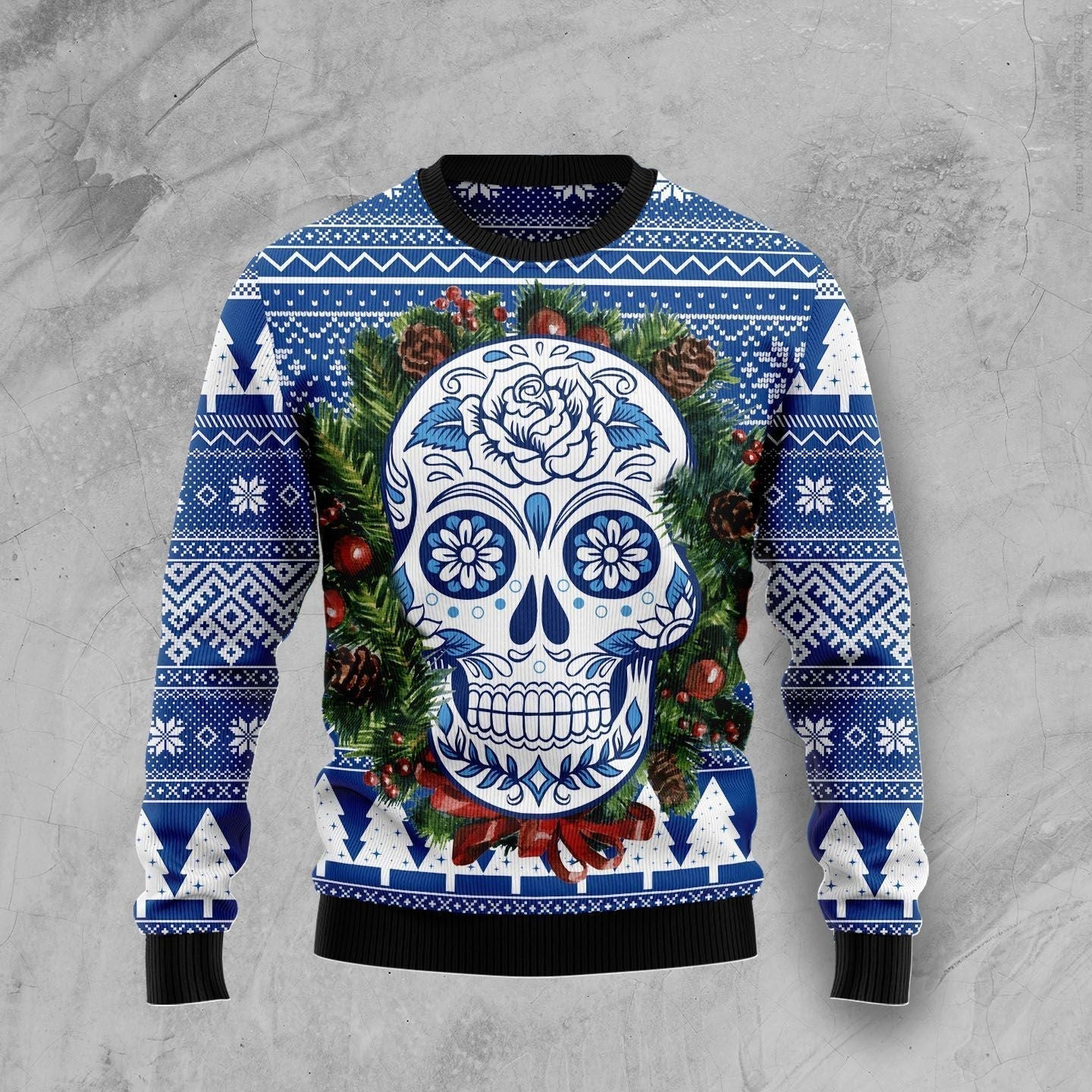 Awesome Sugar Skull Ugly Christmas Sweater Ugly Sweater For Men Women