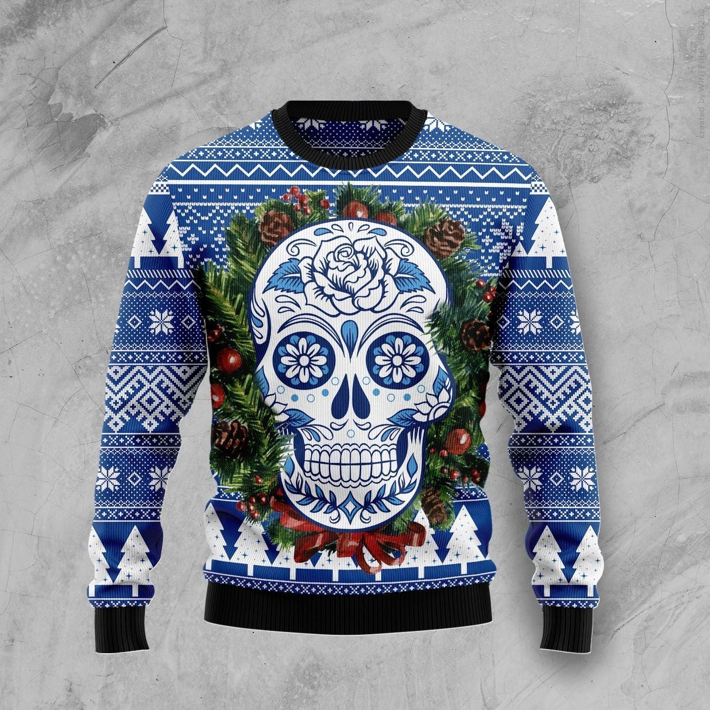 Awesome Sugar Skull Ugly Christmas Sweater