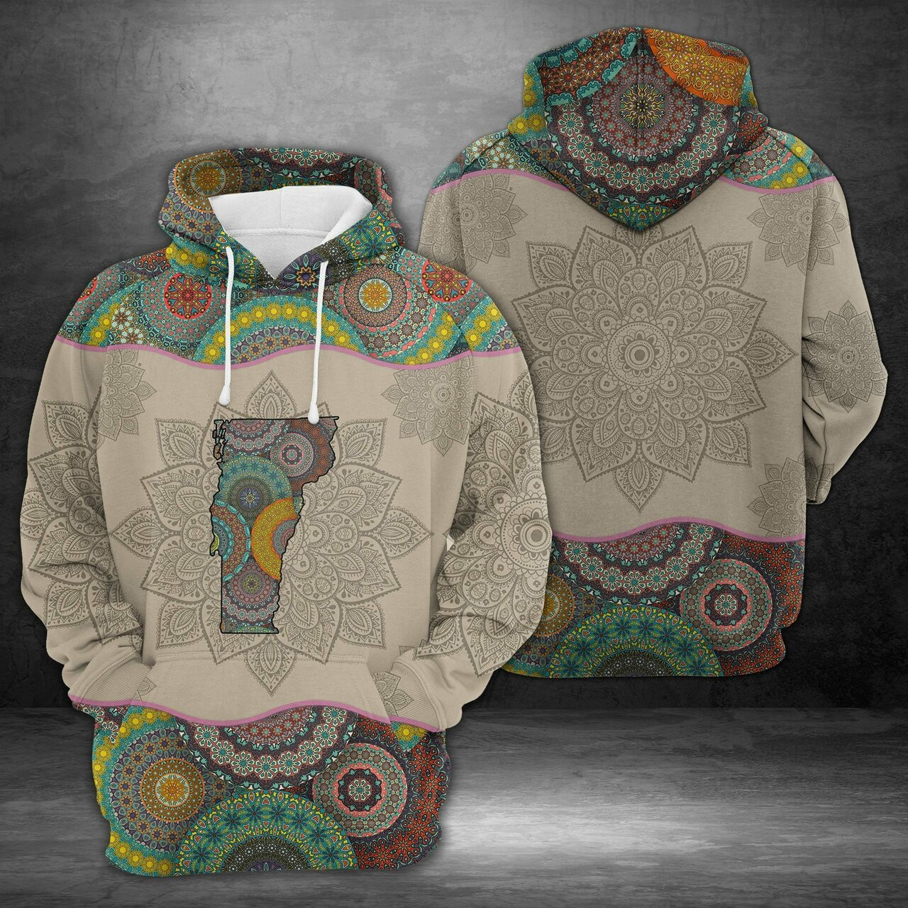 Awesome Vermont Mandala 3d All Over Print Hoodie