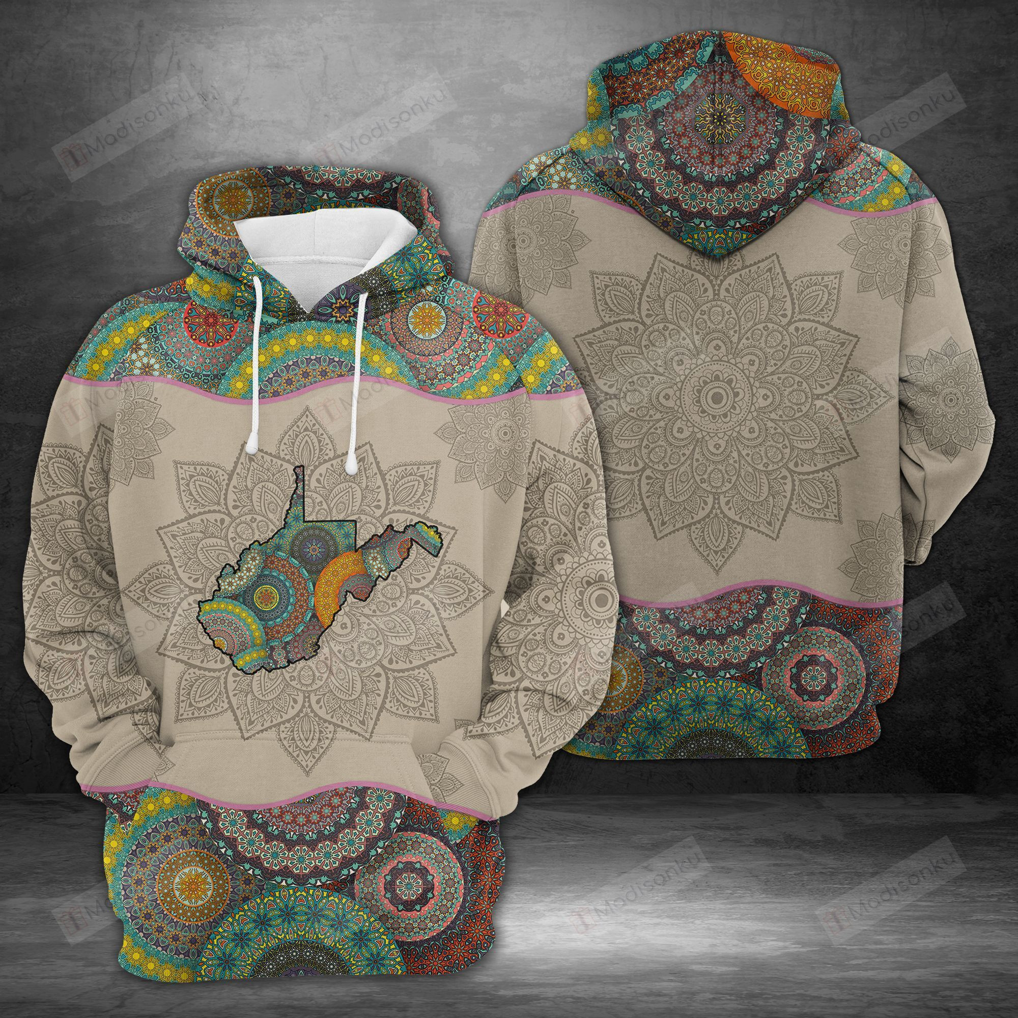 Awesome West Virginia Mandala 3D All Over Print Hoodie