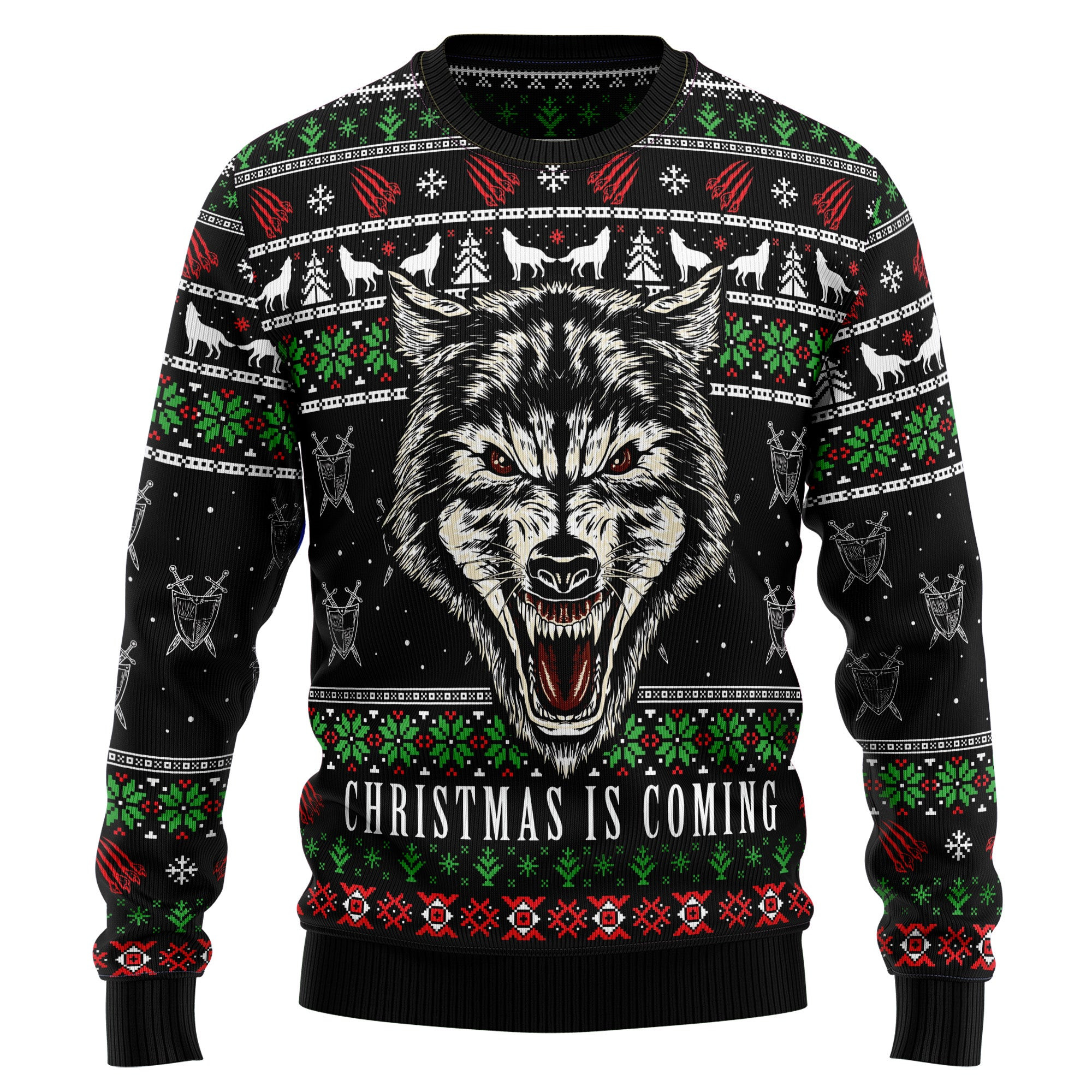 Awesome Wolf Ugly Christmas Sweater