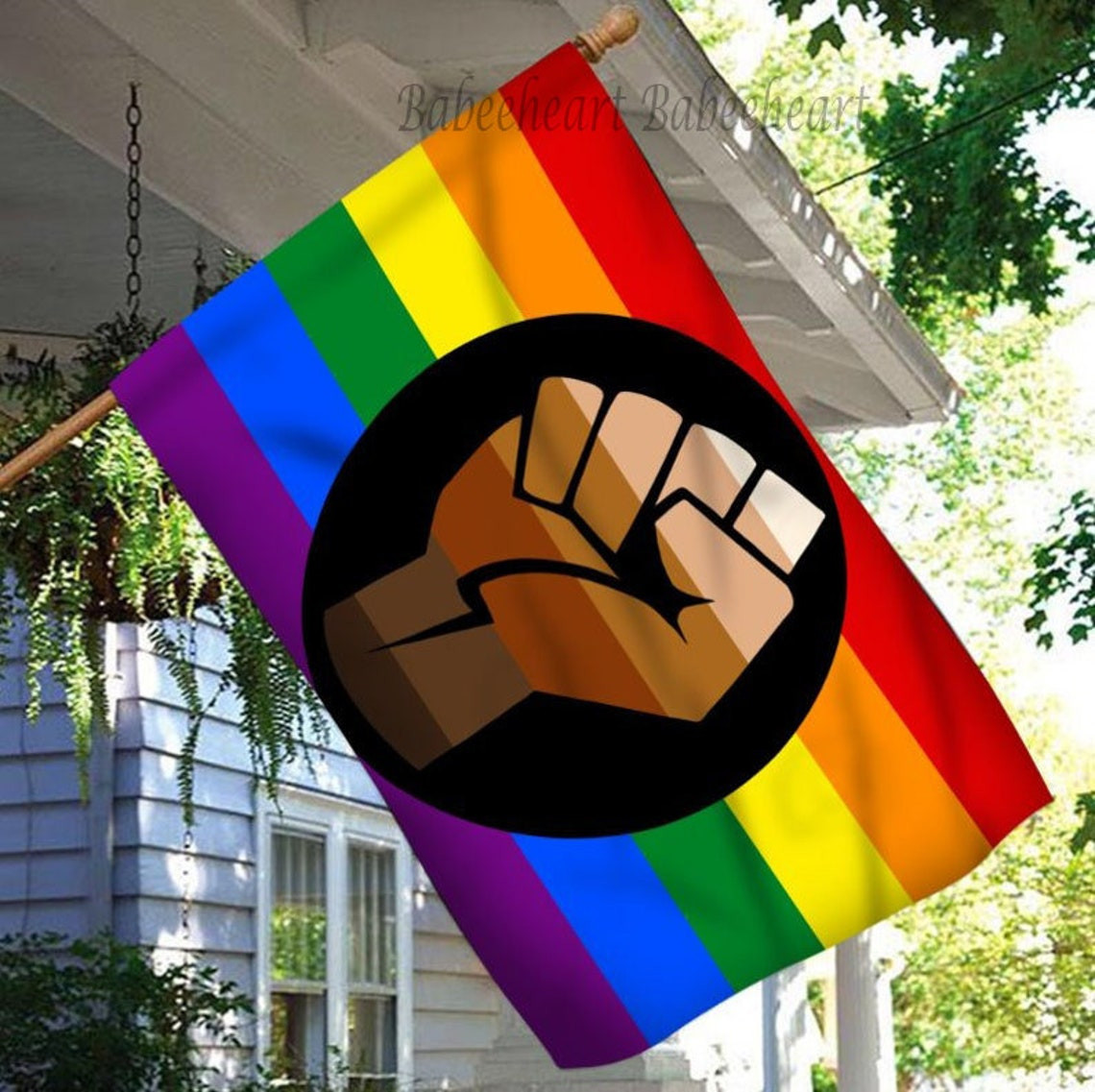 BLM Fist Pride Flag Inclusive Pride Flag Progress Pride Flag Gay Pride Flag pride flag LGBT Pride Flag lgbtq Black Lives Matter