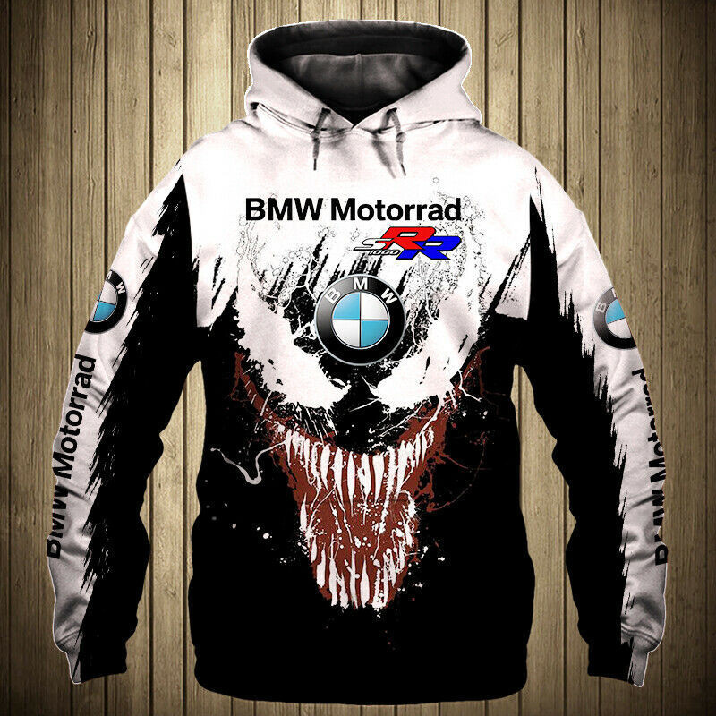 BMW S1000RR Ft Venom Face Black 3D Hoodie For Men For Women All Over Printed Hoodie