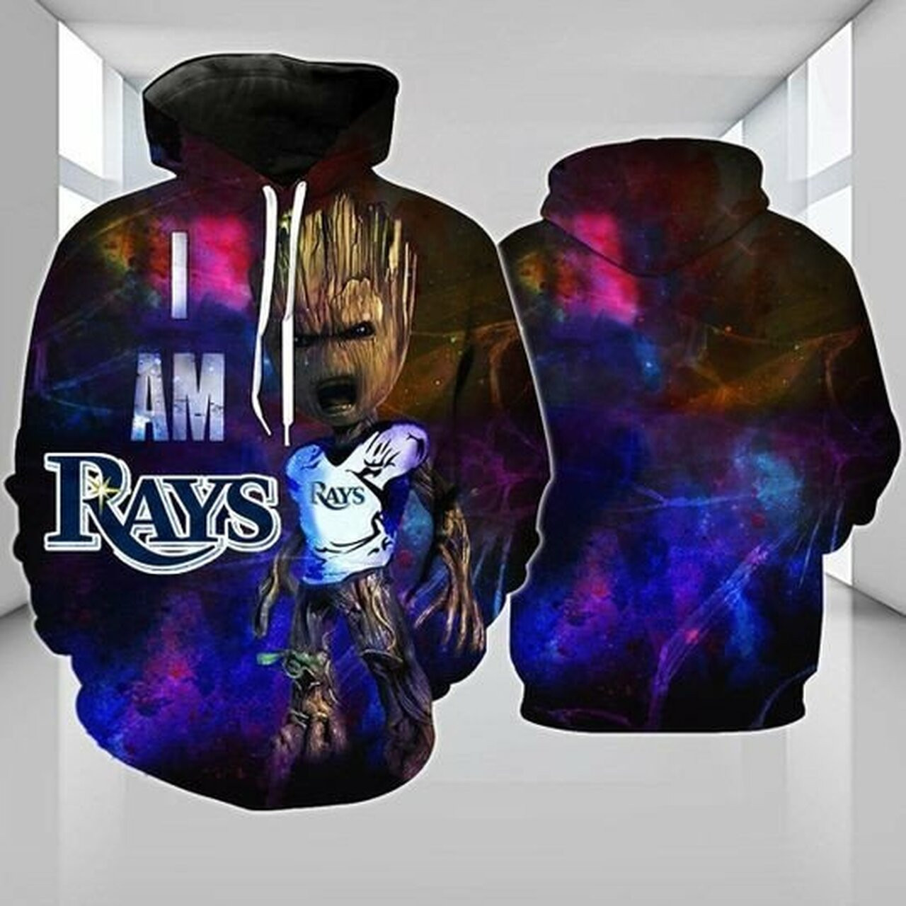 Baby Groot Tampa Bay Rays 3d All Over Print Hoodie, Zip-up Hoodie