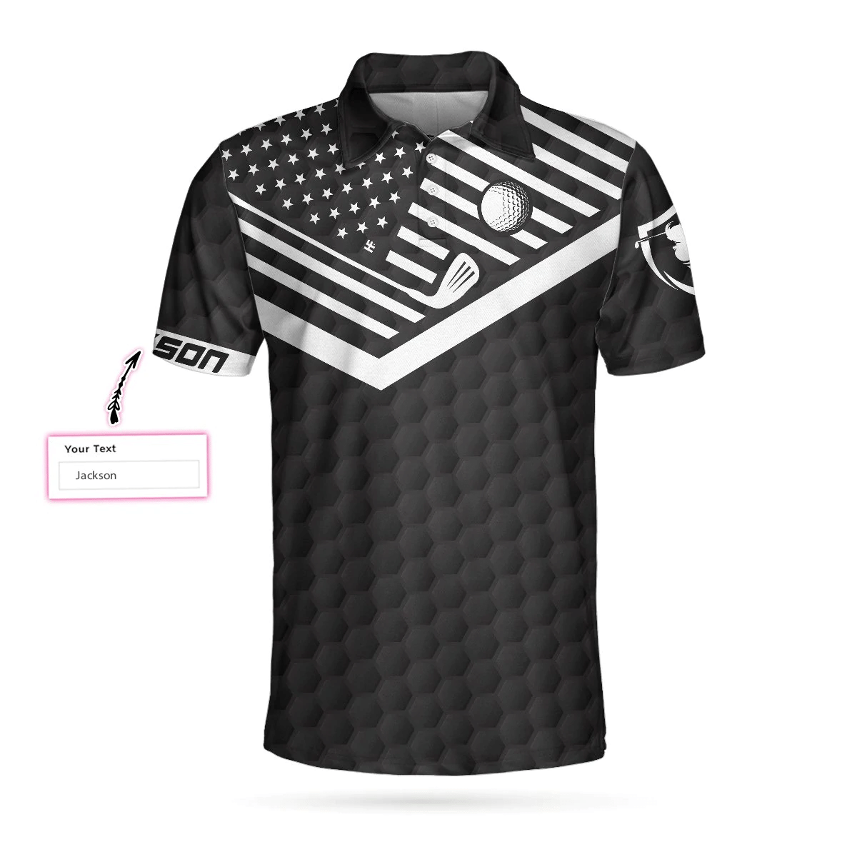 Back Nines Matter Custom Polo Shirt Black Theme American Flag Polo Shirt Best Personalized Golf Shirts Short Sleeve Polo For Men