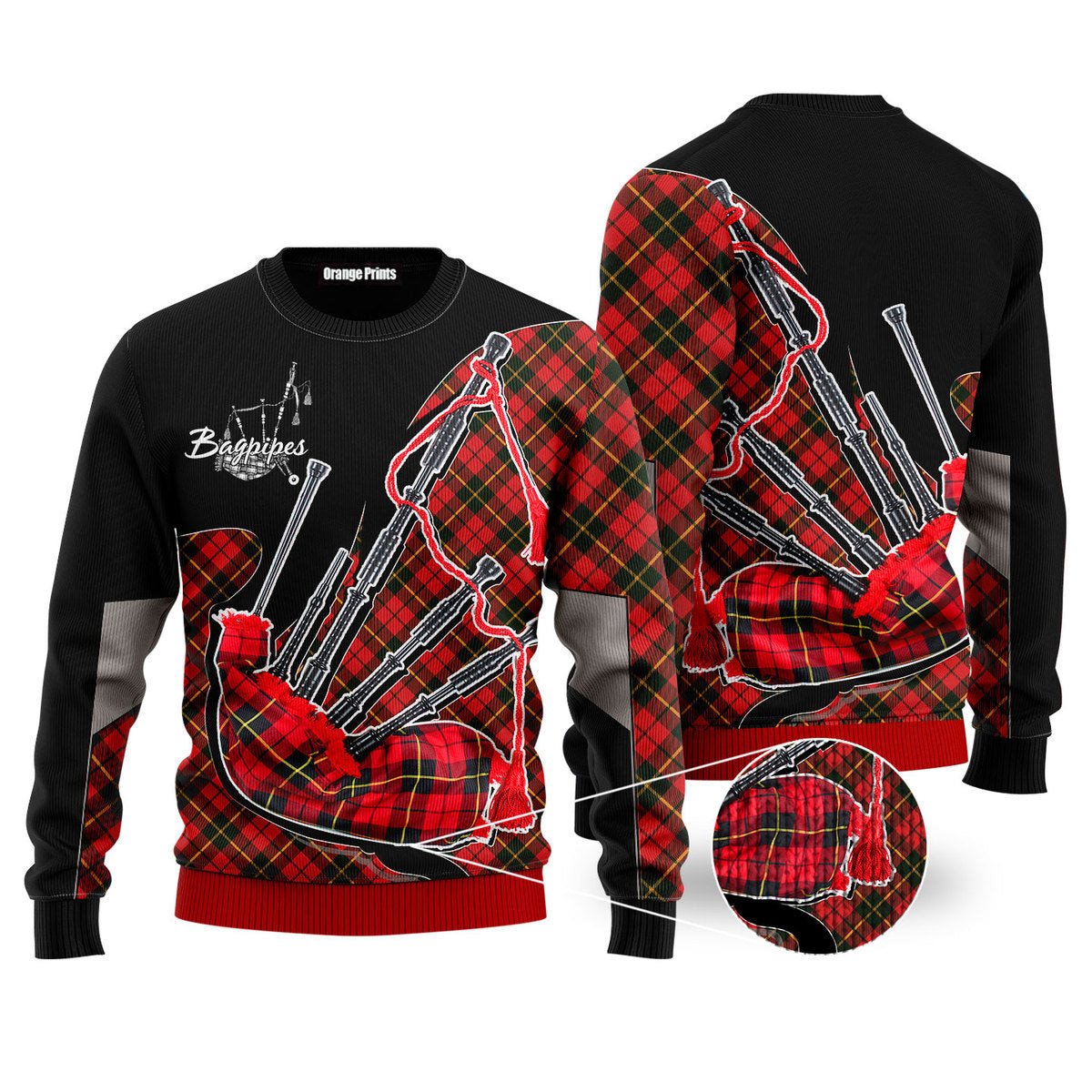 Bagpipes Music Ugly Christmas Sweater Ugly Sweater For Men Women