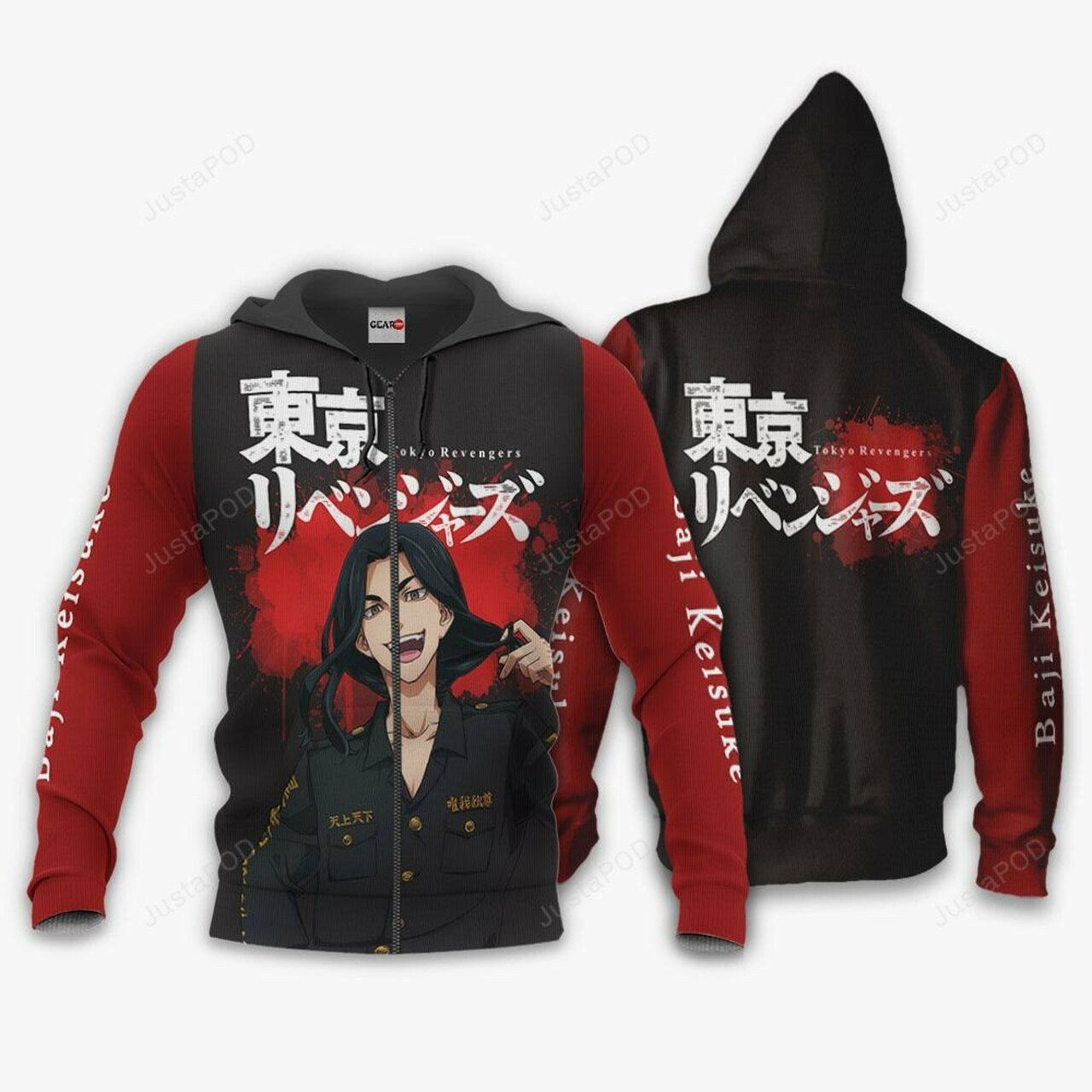 Baji Keisuke Anime Tokyo Revengers 3d All Over Print Hoodie