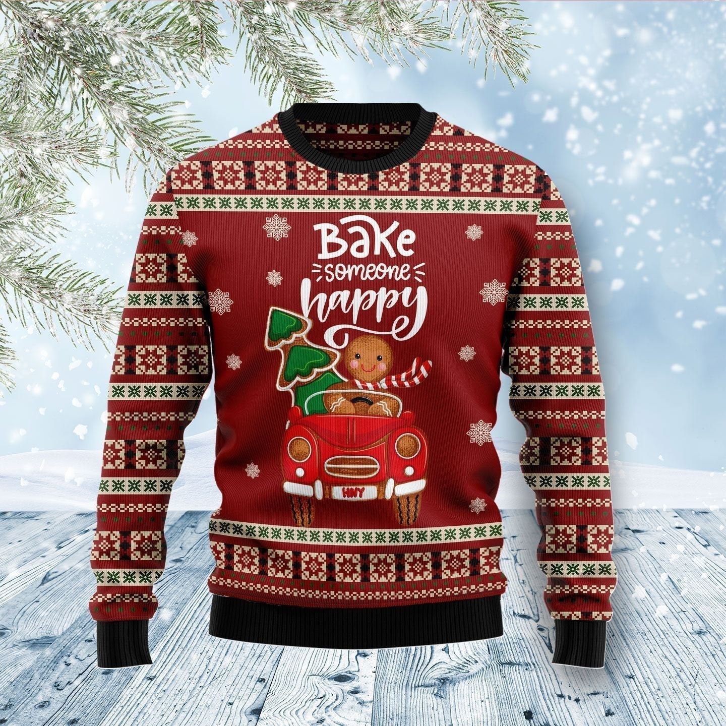 Bake Someone Happy Ugly Christmas Sweater Ugly Sweater For Men Women