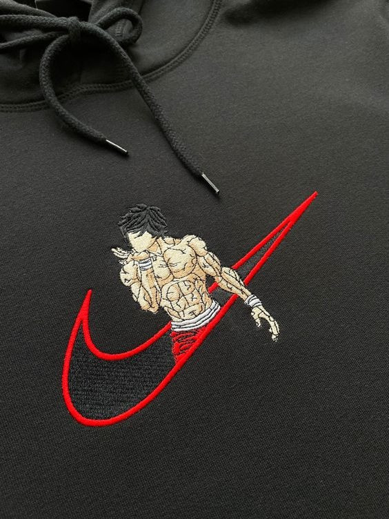 Baki Embroidered Anime Hoodie