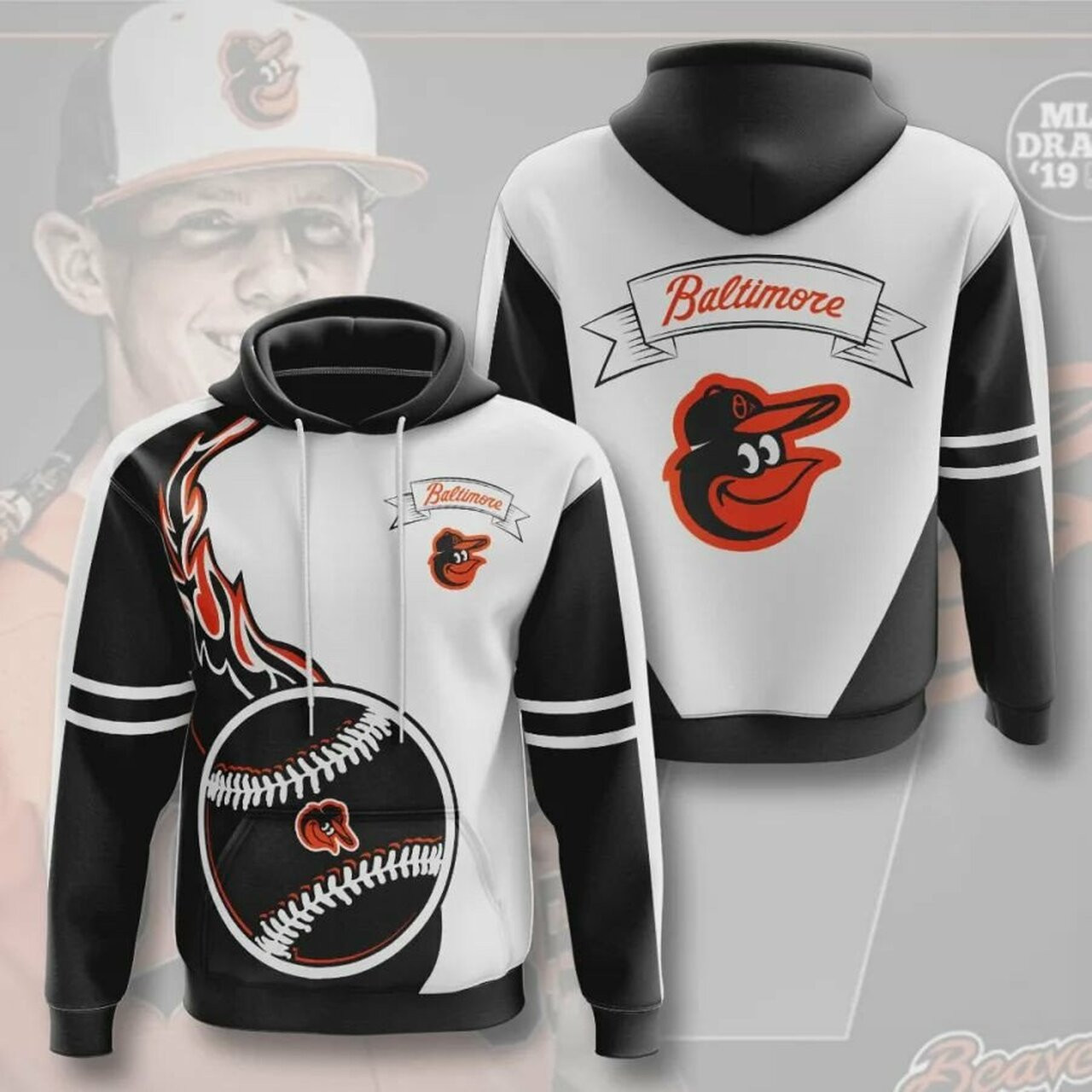 Baltimore Orioles 3d All Over Print Hoodie