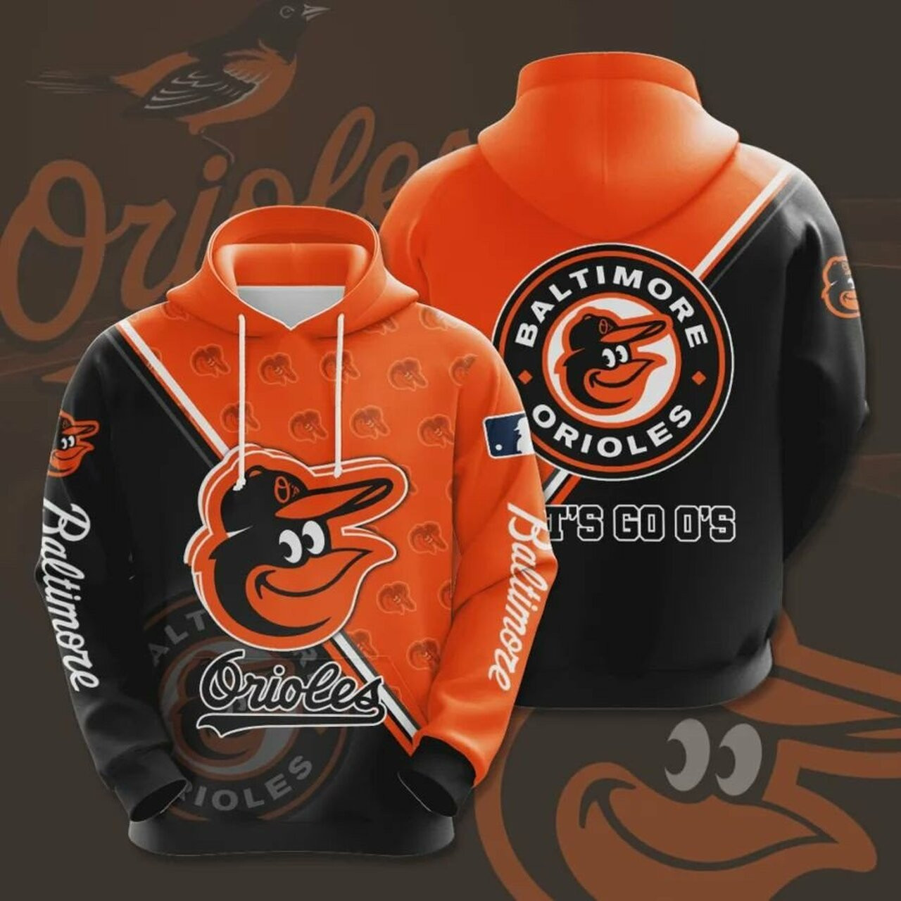 Baltimore Orioles 3d All Over Print Hoodie