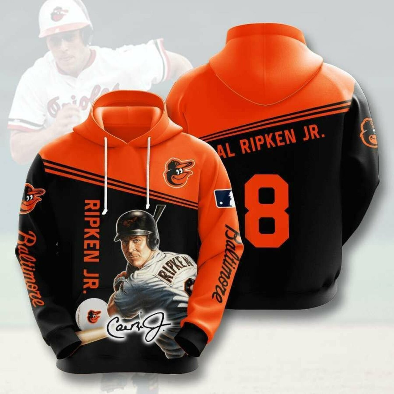 Baltimore Orioles 3d All Over Print Hoodie