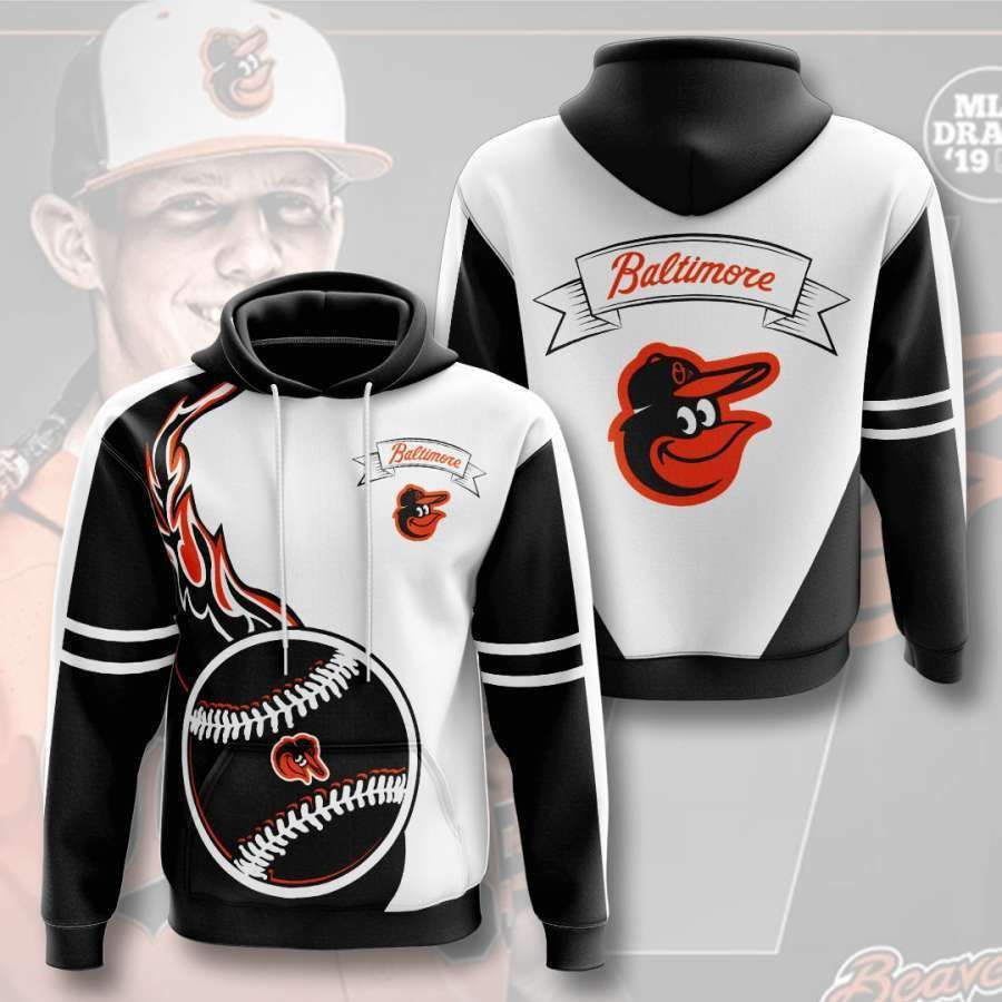 Baltimore Orioles No145 Custom Hoodie 3D All Over Print