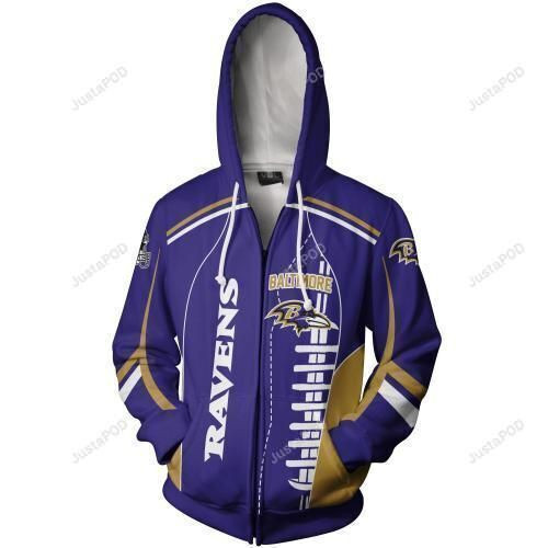 Baltimore Ravens 3D All Over Print Hoodie