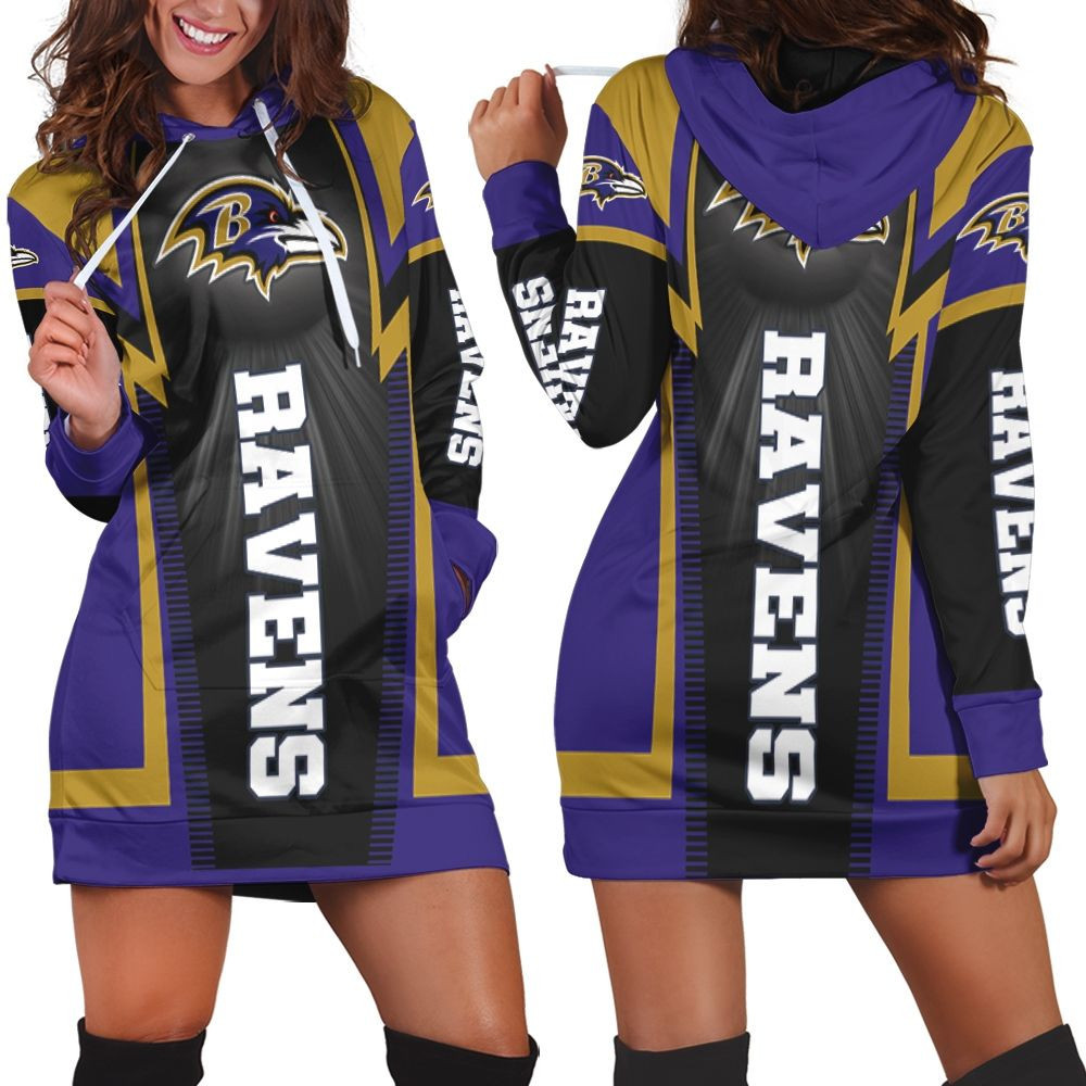 Baltimore Ravens For Fans Hoodie Dress Sweater Dress Sweatshirt Dress
