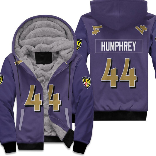 Baltimore Ravens Marlon Humphrey 44 Nfl Color Rush Limited Purple Jersey Style Gift For Ravens Fans Fleece Hoodie