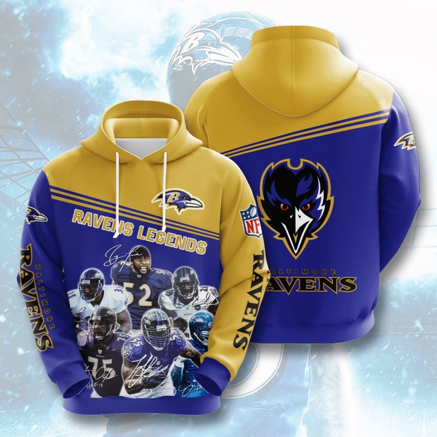 Baltimore Ravens No153 Custom Hoodie 3D