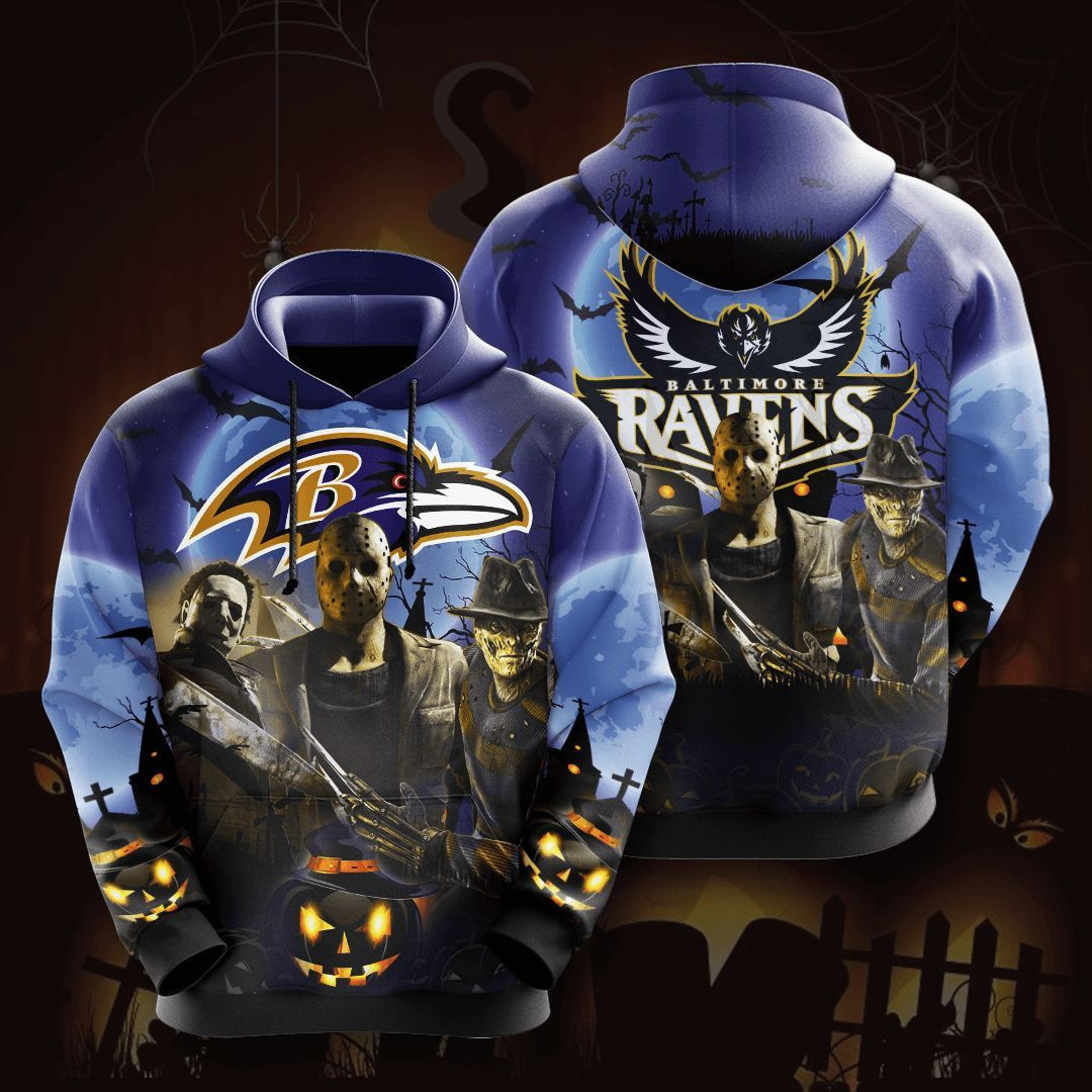 Baltimore Ravens No166 Custom Hoodie 3D All Over Print