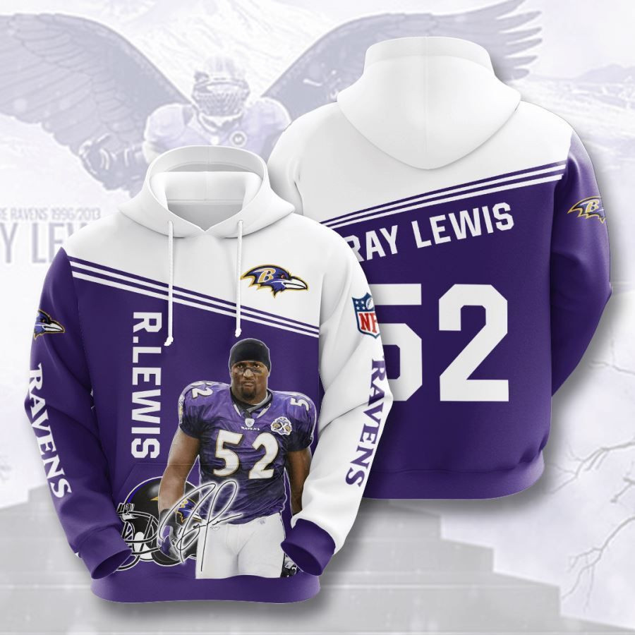 Baltimore Ravens No172 Custom Hoodie 3D All Over Print