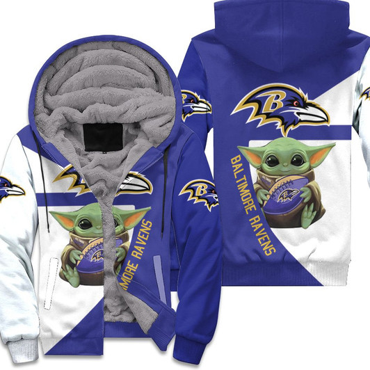 Baltimore Ravens X Baby Yoda 3D T Shirt Hoodie Jersey Fleece Hoodie