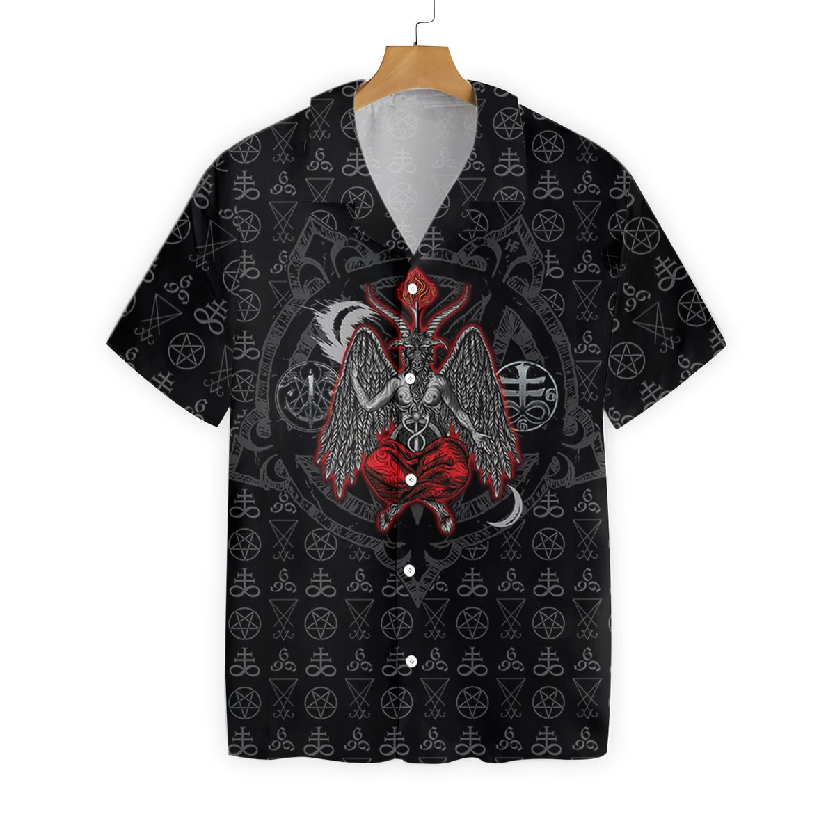 Baphomet Demon Satanism Pentagram Hawaiian Shirt