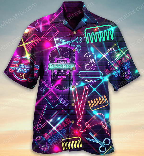 Barber Shop Look Into Neon Limited - Hawaiian Shirt - Hawaiian Shirt For Men