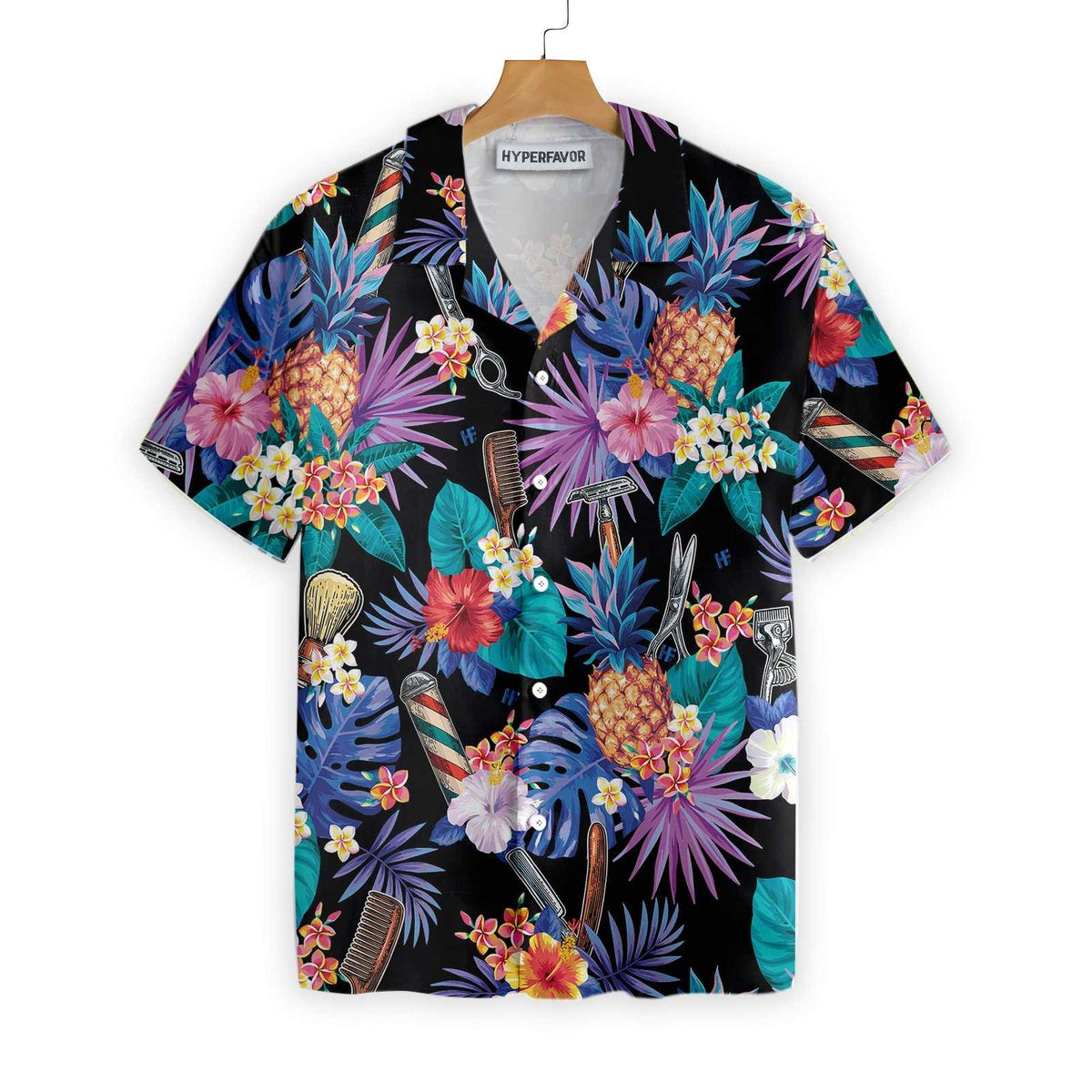 Barber Tools  The Tropical Leaves Hawaiian Shirt