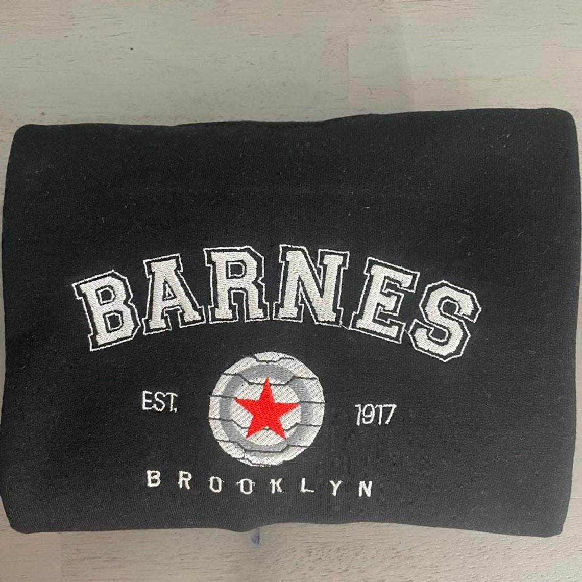 Barnes 1917 Embroidered Sweatshirt Barnes Custom Embroidered Sweatshirt Vintage Barnes 1917 Crewneck