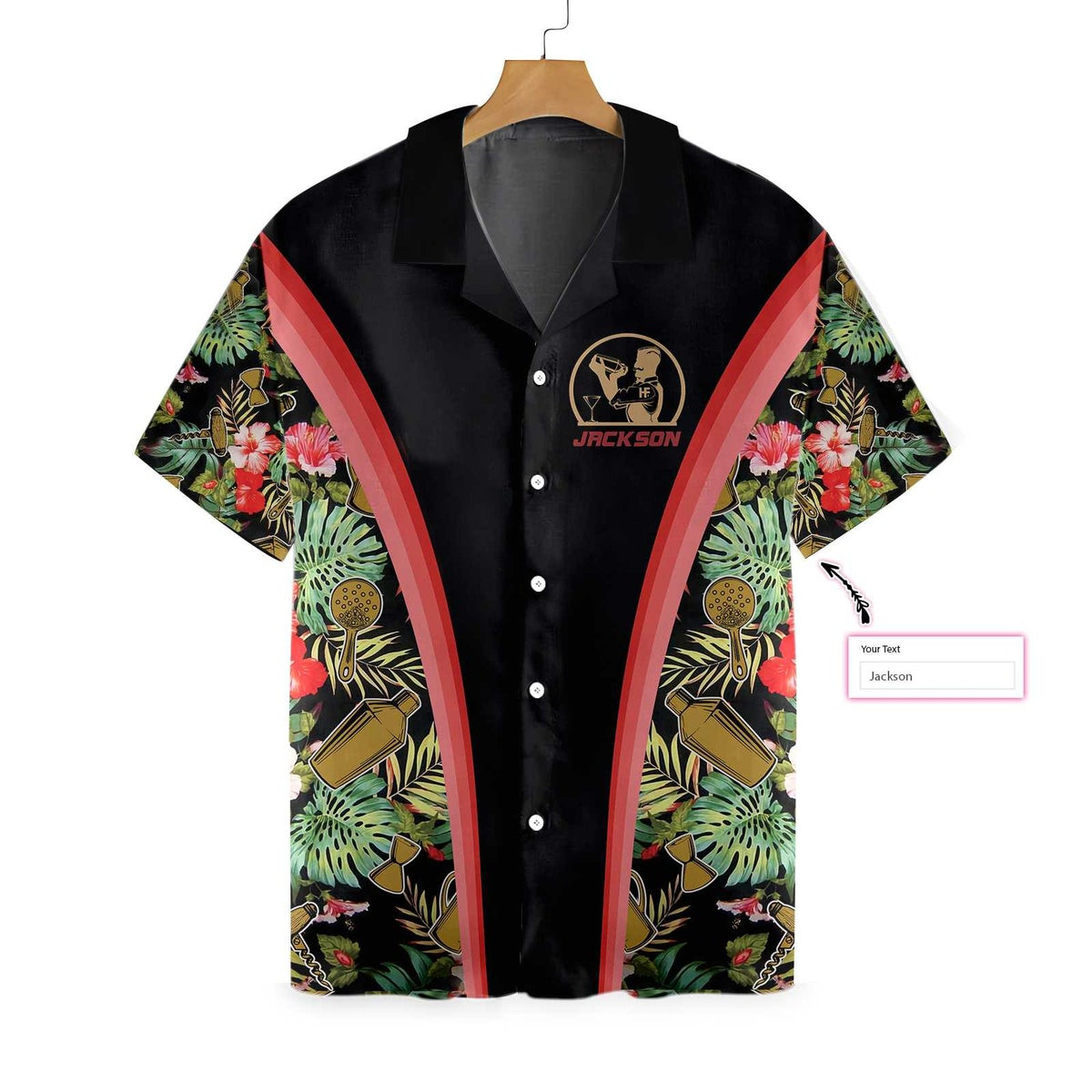 Bartender Tropical Custom Hawaiian Shirt