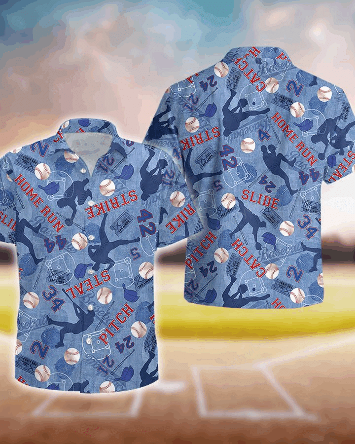 Baseball Baseball Retro Hawaiian Shirt And Shorts Hawaiian Shirt For Men